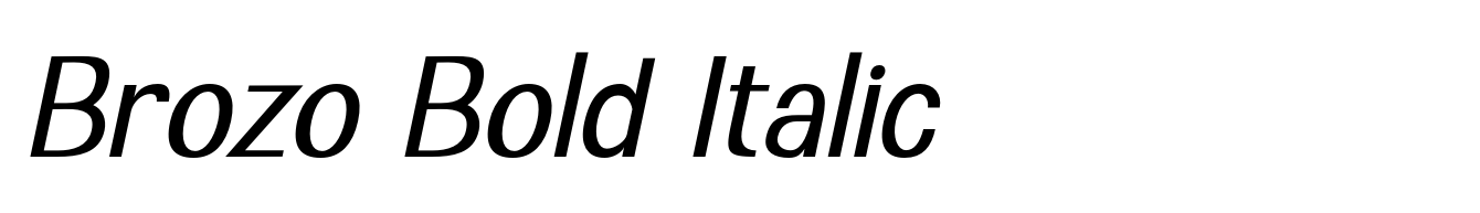 Brozo Bold Italic